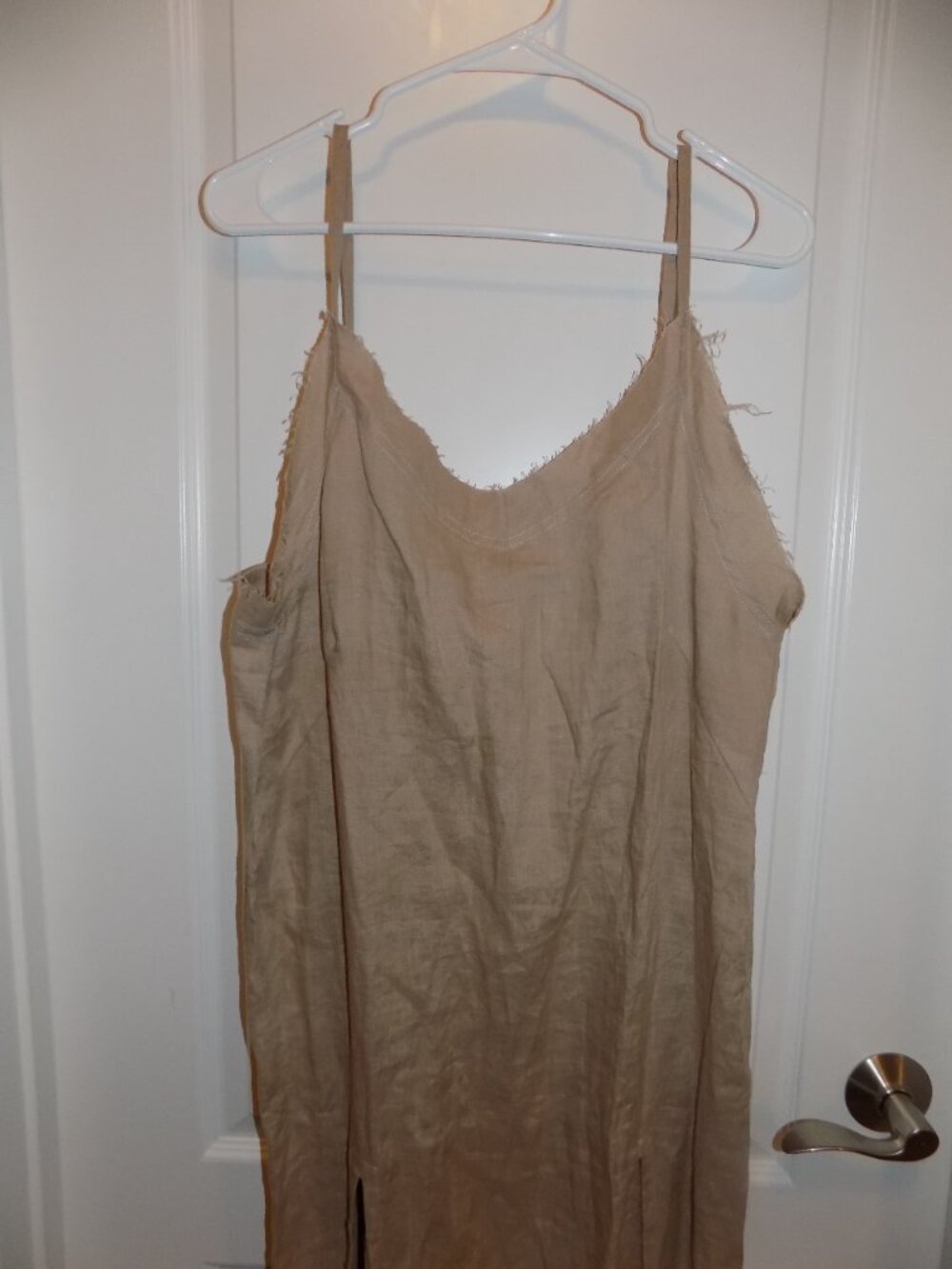 MYRAH PENALOZA Aura Slip 100% Linen Dress One Size Tan Beige NWOT - Picture 4 of 12